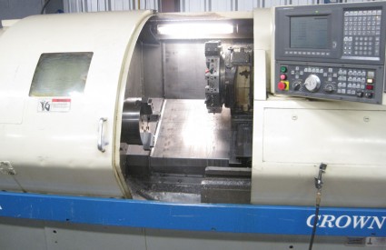 Okuma Crown CNC Lathe 15″ Dia. x 26″ Lg. , 3.9″ Dia. Thru Spindle , Tailstock